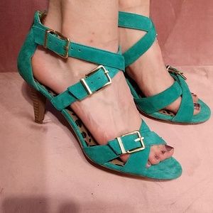 Jessica Simpson Turquoise strappy heels